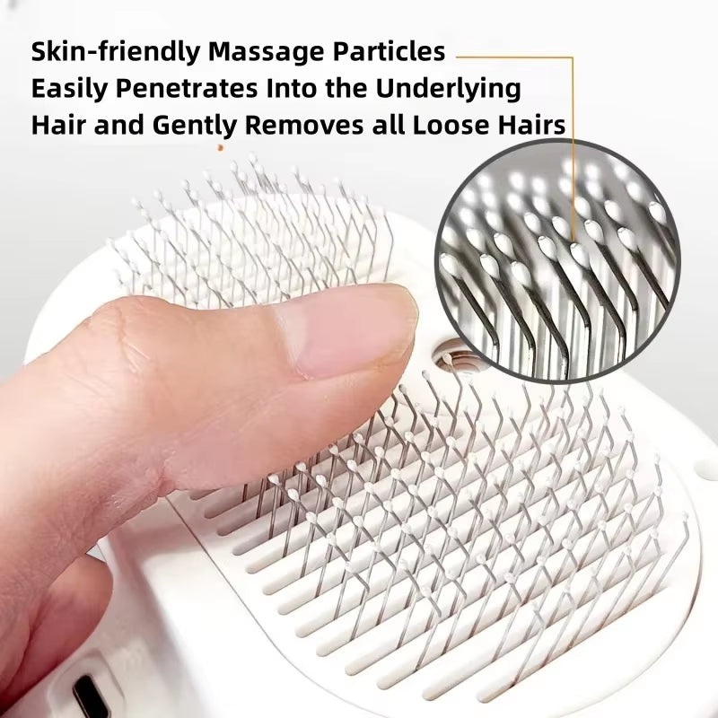 Transform Your Cat's Grooming Routine with the 3-in-1 Ultimate Cat Steam Brush - Effortless Hair Removal & Pampering!